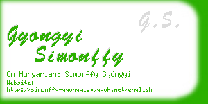 gyongyi simonffy business card