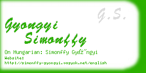 gyongyi simonffy business card